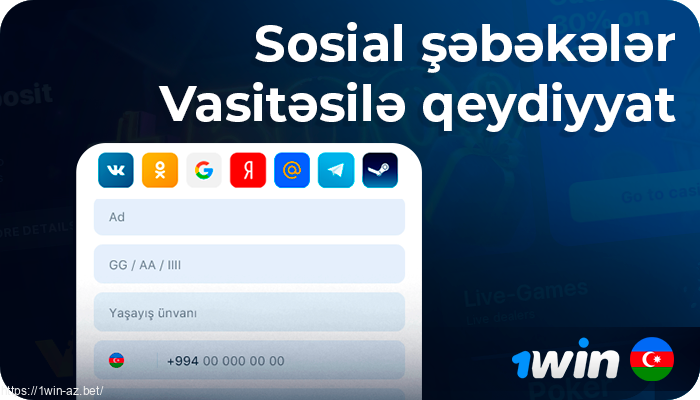Sosial şəbəkələr vasitəsilə 1Win AZ-da hesabın qeydiyyatı haqqında - nəyi bilməlisiniz