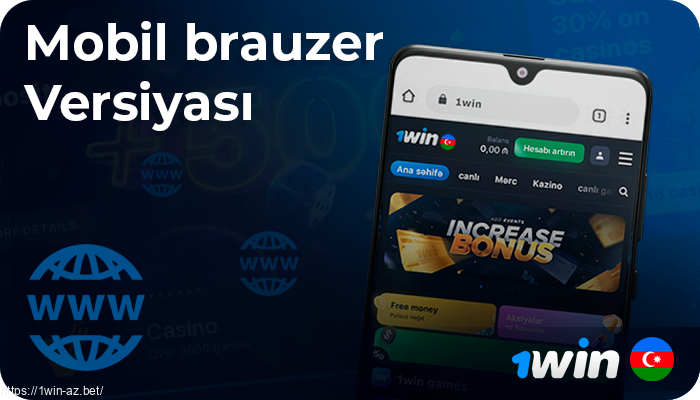 Saytın mobil versiyası 1win AZ - saytdan mobil brauzer vasitəsilə necə istifadə etmək olar