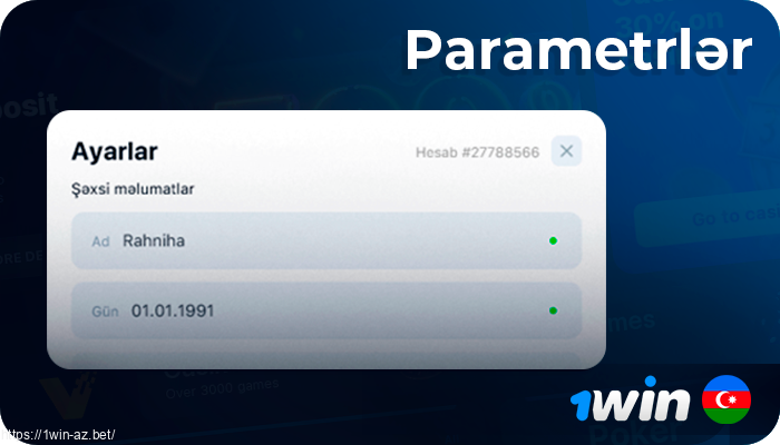 Şəxsi hesab, qeydiyyat məlumatları - 1Win AZ şəxsi hesabınızdakı məlumatları dəyişdirmək üçün nəyi bilməlisiniz
