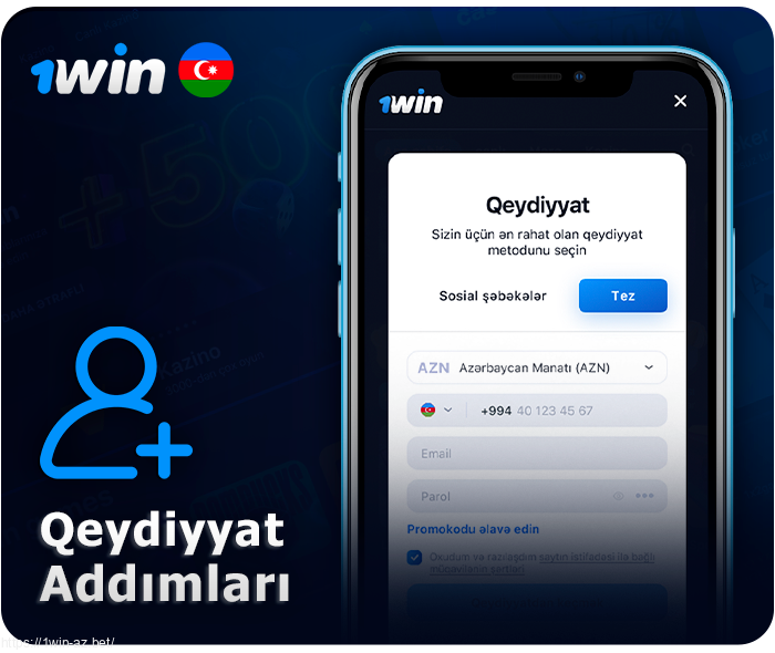 1Win tətbiqində hesab yaratmaq - təlimatlar