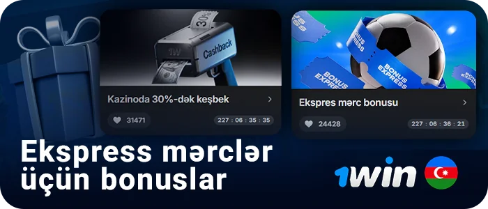 1win Azərbaycan-da keşbek və ekspres mərclər haqqında